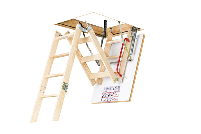 Fakro 4 Section Folding Wooden Loft Ladder Lwk Komfort Roof Windows 4 You